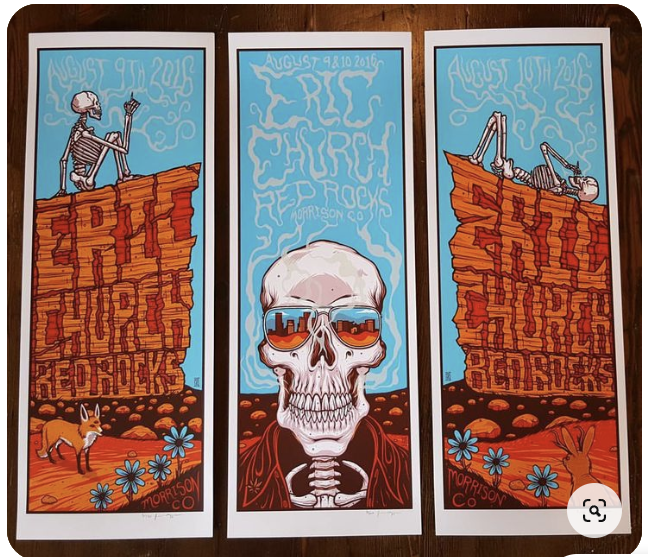 LauraAnnPoole's tweet photo. @ericchurch I've been searching for just one of these posters ever since this night. By the time I got to the merch tent, they sold out. I can prove I was there! #Just1 #HelpAMammaOut @RedRocksCO https://t.co/adgheiyLgy