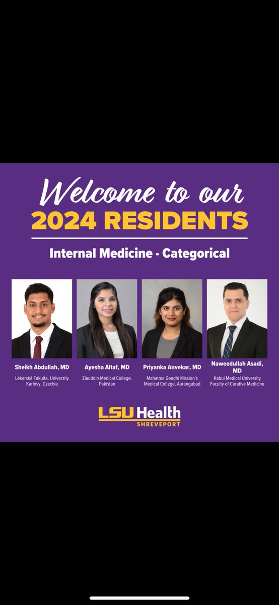 LSUHS_IM's tweet photo. Congratulations to this incredible group of interns! We're so excited to have you join our program! #IMmatch #match2024 https://t.co/1JZCNfTOB5