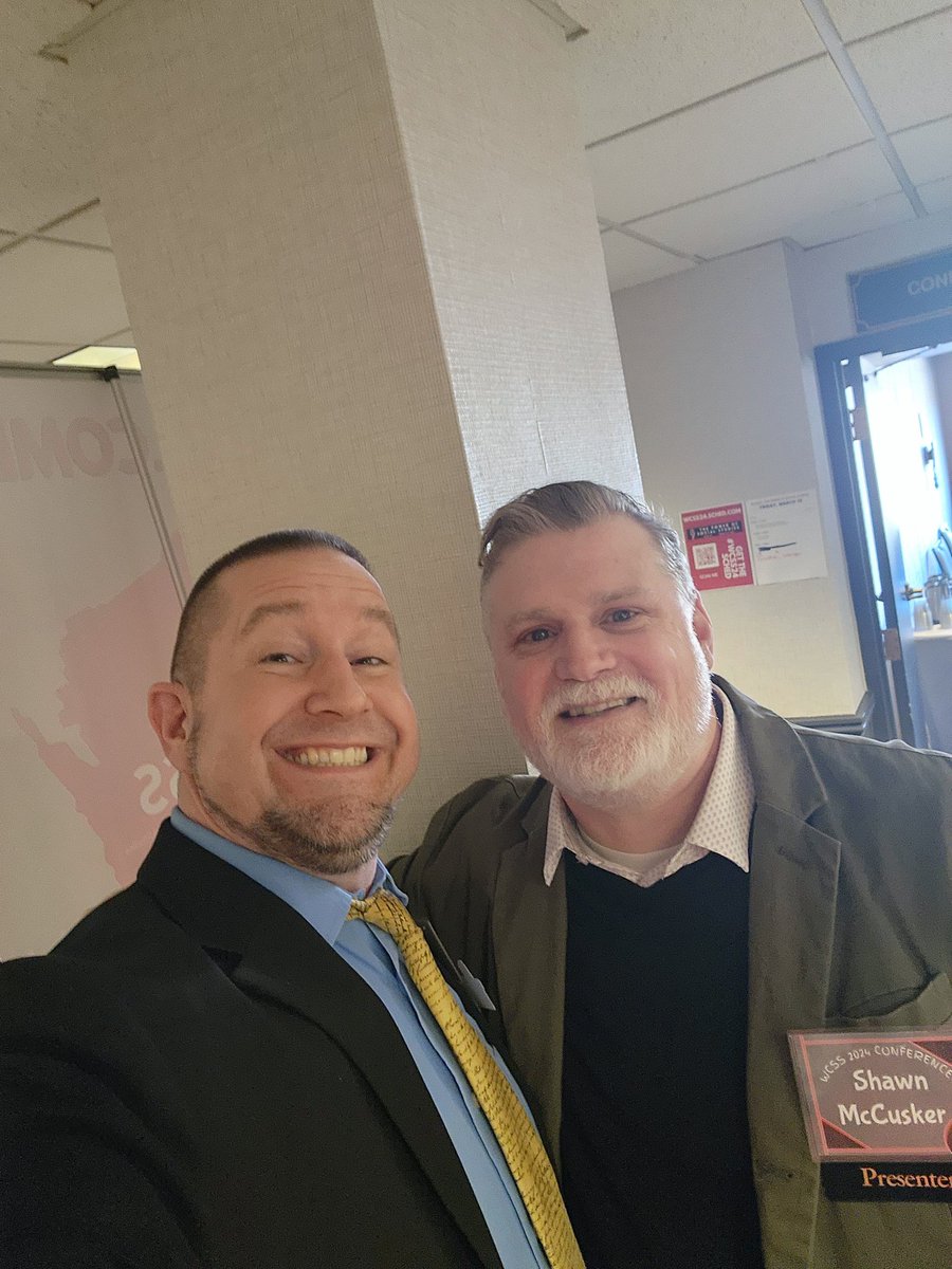 Lucky to get to talk with the great @ShawnMcCusker for a bit today! Always walk away smarter when learning from amazing educators! @WCSS1 #wcss24