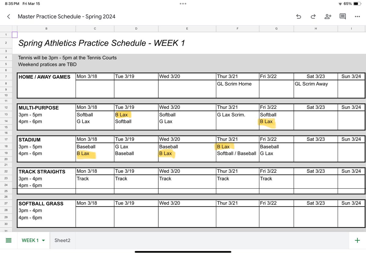 NHSclipperLax's tweet photo. Schedule for first week of tryouts…be down by the field on Monday at 3:30 to hand out jerseys https://t.co/r1AYpTHFHQ
