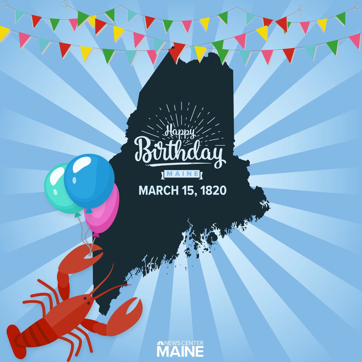 AprilLynn_1980's tweet photo. Happy birthday to the great State of Maine! We look good for 204! #MaineBirthday #HappyBirthdayMaine🎉🥳🎈 https://t.co/bEEqQpKmLD