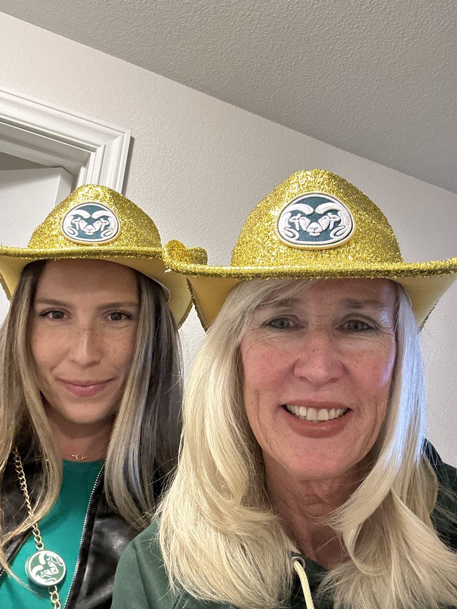 We Ready !! Got our lucky 🐏 hats on!! Beat the Lobos ! #Stalwart #TeamTogether #csualumni #MWMadness