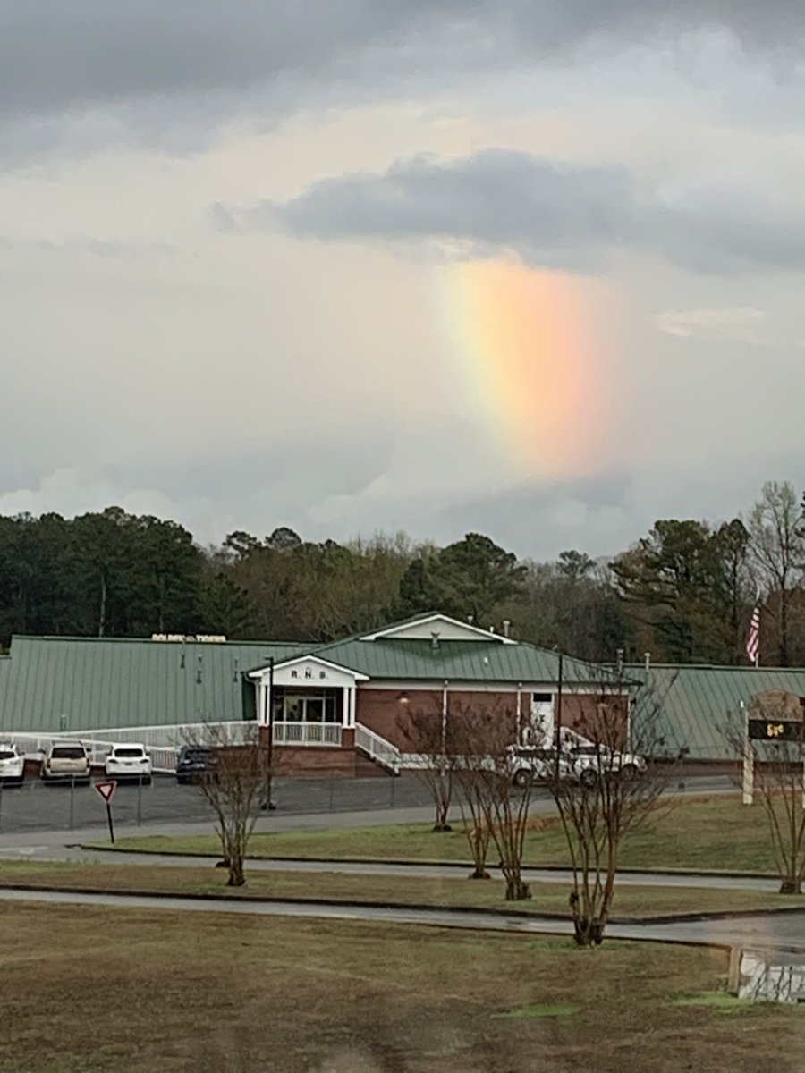rbolton1415's tweet photo. Rainbow over Russellville Tiger stadium. @spann https://t.co/Q3sz82psCi