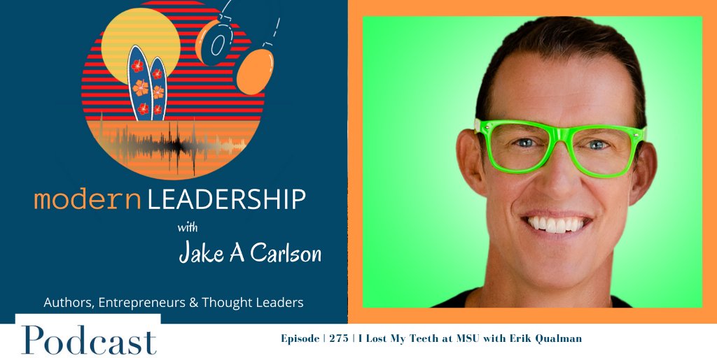 jakeacarlson's tweet photo. I Lost My Teeth at MSU with Erik Qualman [#podcast] https://t.co/6DUQqBQ3gh #equalman #thefocusproject #socialnomics #michiganstateunivercity  #modernleadership @equalman https://t.co/0iOwse3b1B