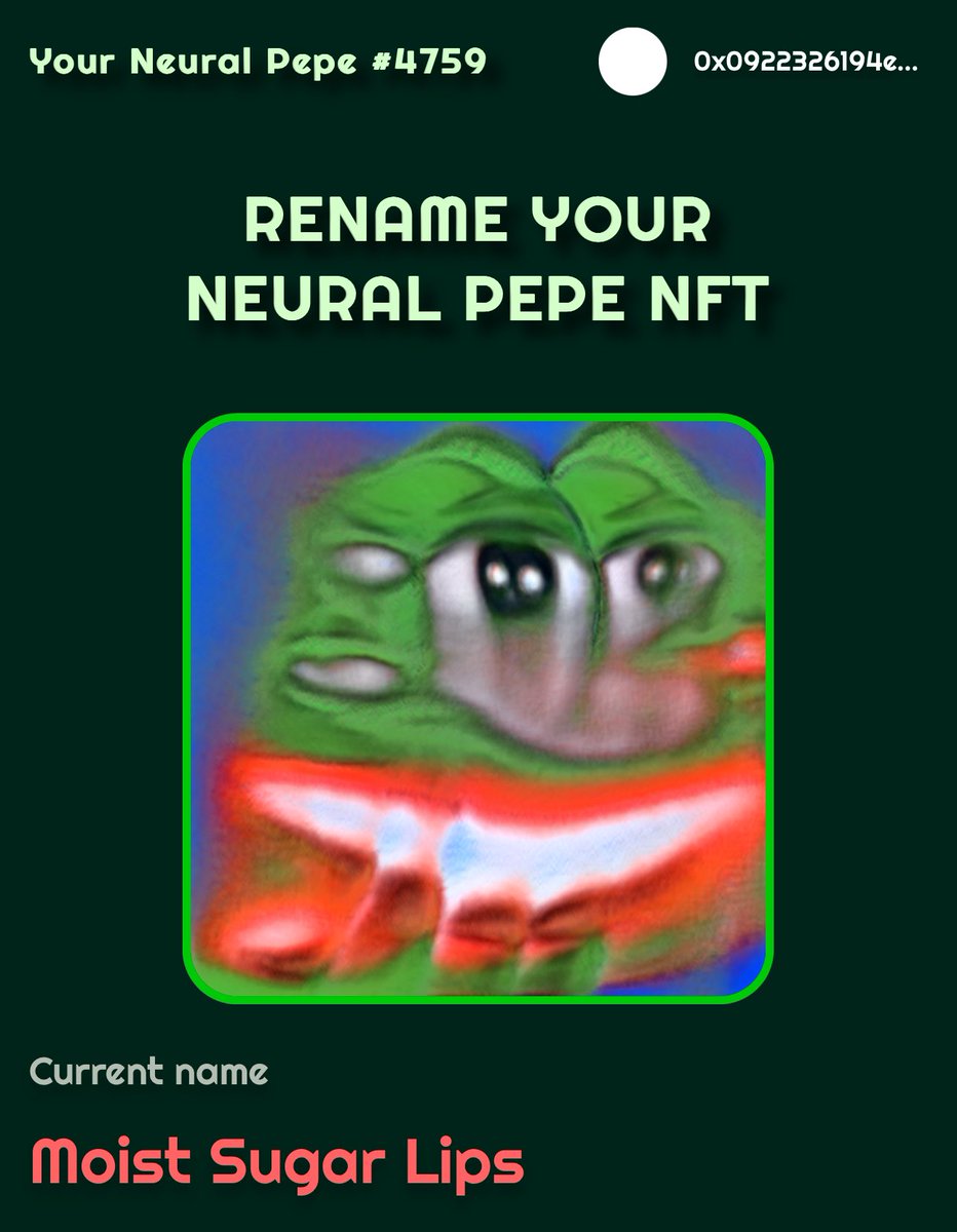 <a href="/DeFiCup/">DeFiCup</a> <a href="/NeuralPepe/">Neural Frens</a> The community has been heard 🤗💚