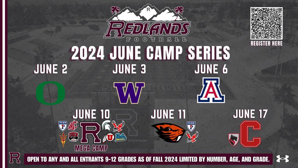 Redlands Bulldog Football (@uofr_football) on Twitter photo Big addition to this year’s Mega Camp:
<a href="/UCLAFootball/">UCLA Football</a>
Get signed up at:
iefootballcamps.com
Limited capacity per session.
More schools to be added soon!! Big addition to this year’s Mega Camp:
<a href="/UCLAFootball/">UCLA Football</a>
Get signed up at:
iefootballcamps.com
Limited capacity per session.
More schools to be added soon!!