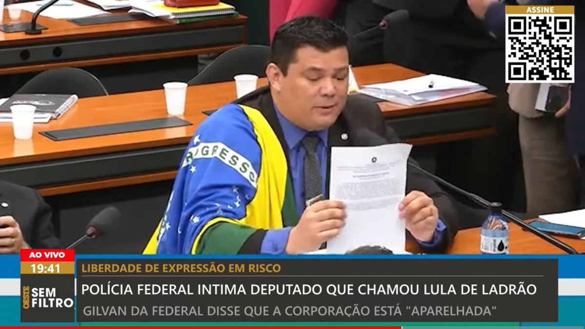 ClauAker's tweet photo. Então … 
O deputado Gilvan da Federal foi intimado a comparecer dia 20 de março, às 14 horas na Superintendência da Polícia Federal para explicar porque chamou Lula de ladrao. Eu respondo, é porque 
LULA É LADRAO, e isso é um fato. 👇 https://t.co/230PpYD92V
