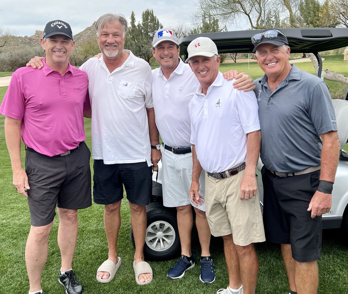 Great hang w/ these great ⁦@ChampionsTour⁩ players at Whisper Rock Golf Club this week. Big win by Willie and Billy!! ⁦@LeeJanzen⁩ ⁦@FredFunk9⁩ Willie Wood and The Andrew Magee