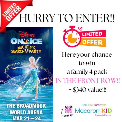 MacKidCoSprings's tweet photo. HURRY TO ENTER!!  Who wants to win four tickets to Disney on Ice? IN THE FRONT ROW?? Enter by 3/21 for your chance!!  This is for the 3/22  show at 7pm.
https://t.co/uNQHbn6bKI

@Colorado @springsscene @ColoSpringsNews @ElPasoCounty https://t.co/4YLSrYDZwe