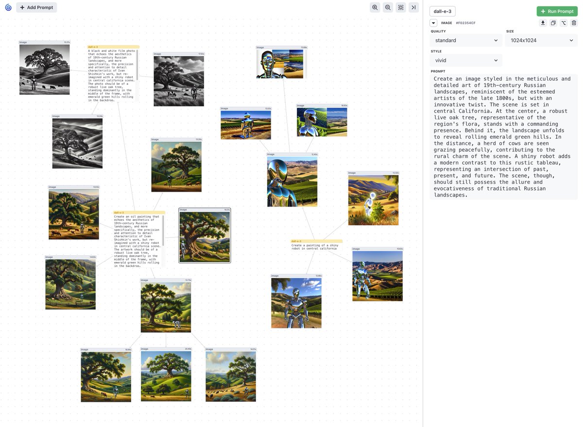 spoondadtv's tweet photo. Dreamspace is now free to use! 
- An infinite canvas
- A tool for rapid prompt development
- A multiversal loom interface
A map to latent space, a model playground, Are you getting it? https://t.co/Ew51tbc49W