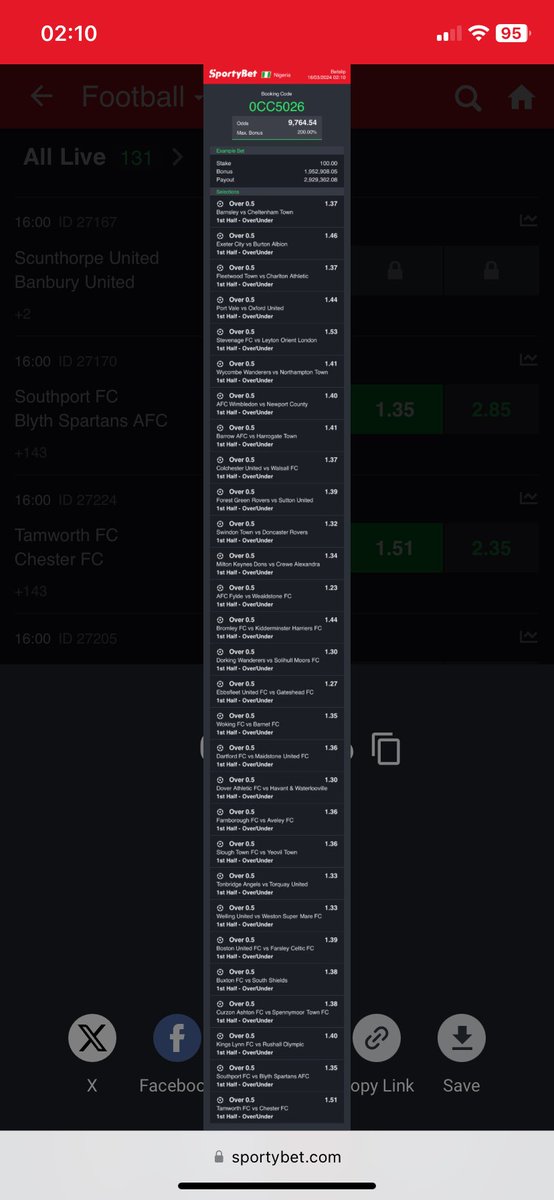 AirdemaC's tweet photo. 1m odds/3E28D0DA๐ ๐D/2.5 (run your edits)
1k odds/DBBD8AFD ๐๐ D/2.5
9k odds/ 0CC5026 ๐๐ 1st half 0.5
3k odds/ 09C5CF7F ๐๐ D/2.5
#SWYCATL
@sleekhorizon @_kennyblaze1391 @Theopulenceman @KippinItReal001 @therealdemmyzee @TheRealCEOAmber @Kingkuti_ @sportingking365 https://t.co/NaPuY6bEVR
