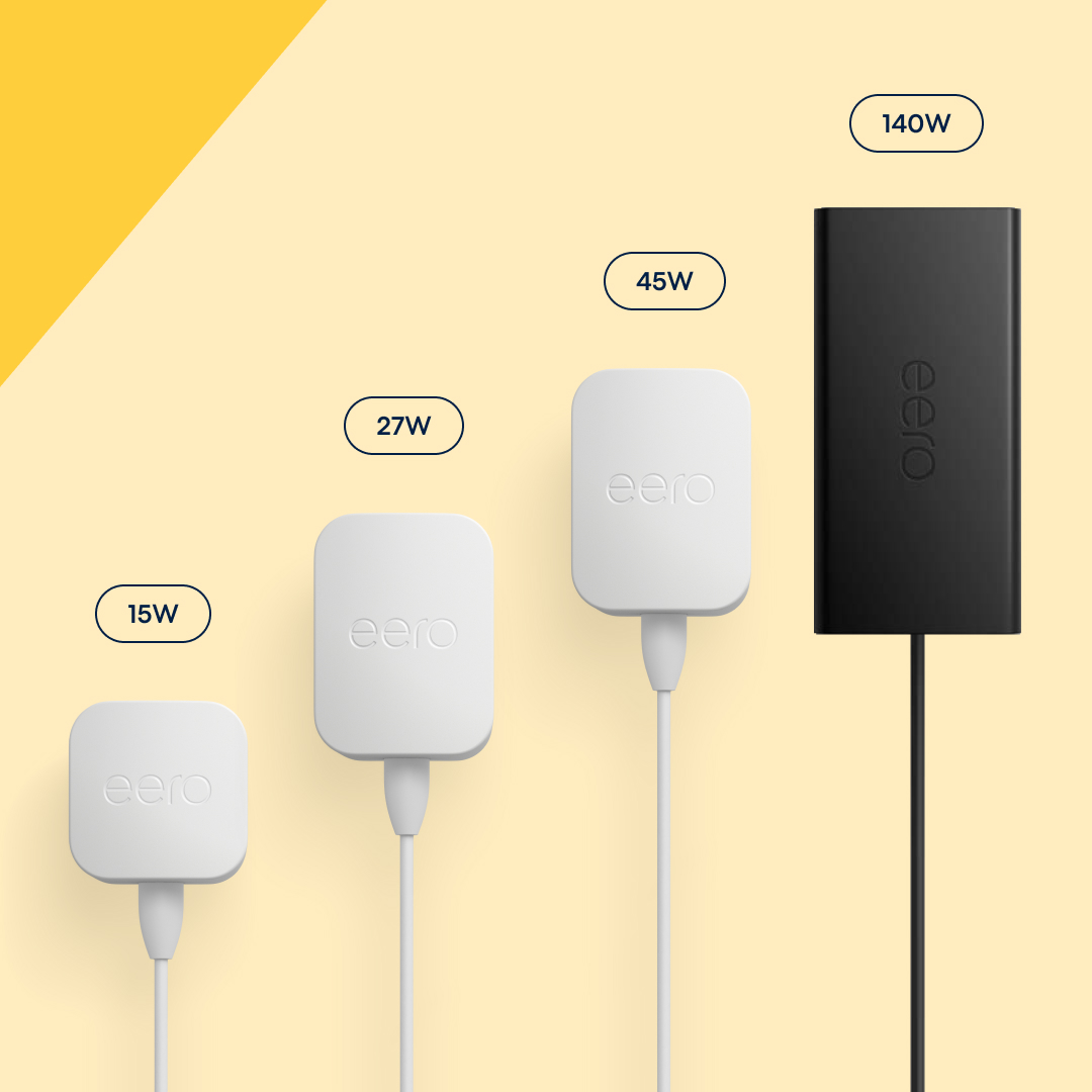 You can't spell 'power' without 'eero' 😎 Our official power adapters are now available. Shop accessories on eero.com today⚡🔌