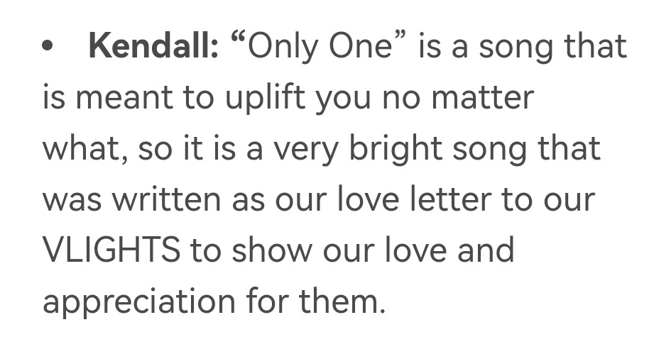 E__kiyo's tweet photo. omgggggg🥺
Kendall: “Only One” is a song that is meant to uplift you no matter what, so it is a very bright song that was written as our ❤️love letter❤️ to our VLIGHTS to show our love and appreciation for them.
#KENDALL
#VLIGHTS #VCHAIsOurOnlyOne
#VCHA #비춰 @Official_VCHA https://t.co/wQmOVaoLPF