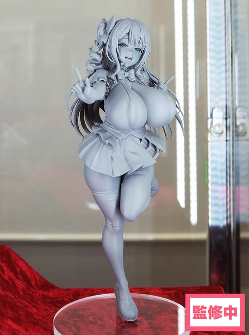 【初お披露目】 左藤空気さん『ケガレボシ・赤』より「白崎心春」原型制作:デイラ#クレイラドール #エロホビ 