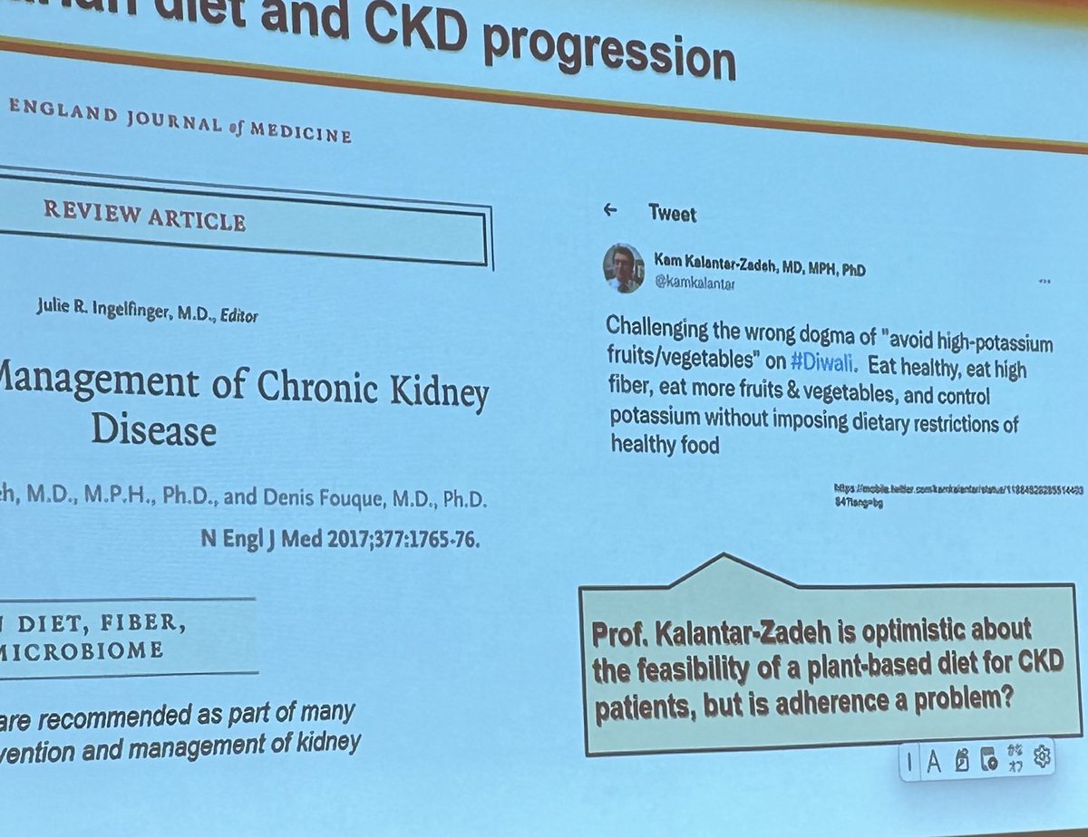 ⁦@kamkalantar⁩ Agree with you! Discussion at the Intl Workshop on Dietary Therapy for CKD today at Okinawa