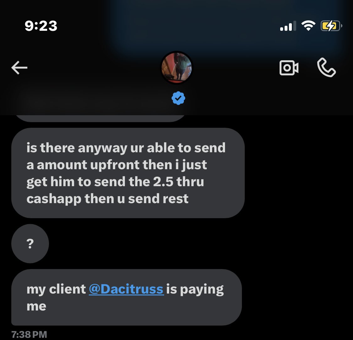 veocez's tweet image. Exposing @drex900 for using his client @/Dacitruss to scam me for $600

Drex manages Citrus, a well known streamer who lives with @adinross

He claimed that he needed a converter so that Citrus could pay him $2,500. And that I could keep $400 for helping with the transaction