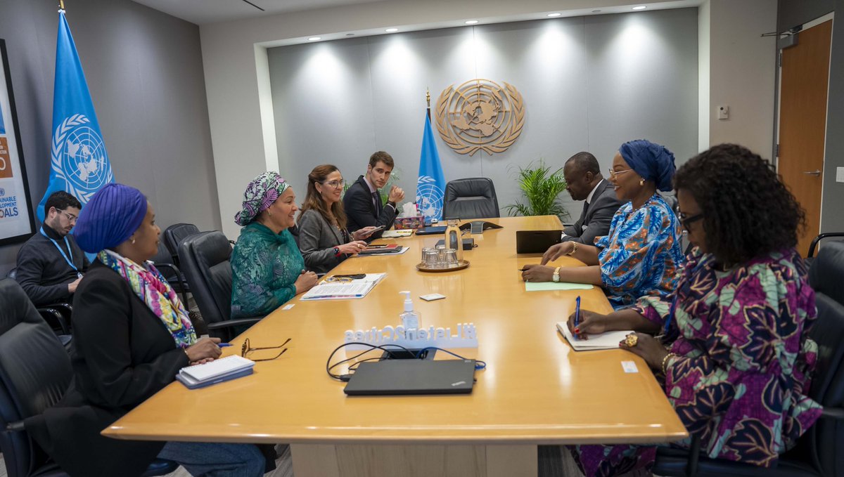 En marge de la #CSW68, la Min. @Nasseneba_Toure a été reçue, en audience par Mme Amina Mohammed, Vice-Secrétaire générale des Nations Unies. Au cœur des échanges: Les progrès significatifs réalisés en CI dans les domaines de légalité des genres & de l’autonomisation de la femme.