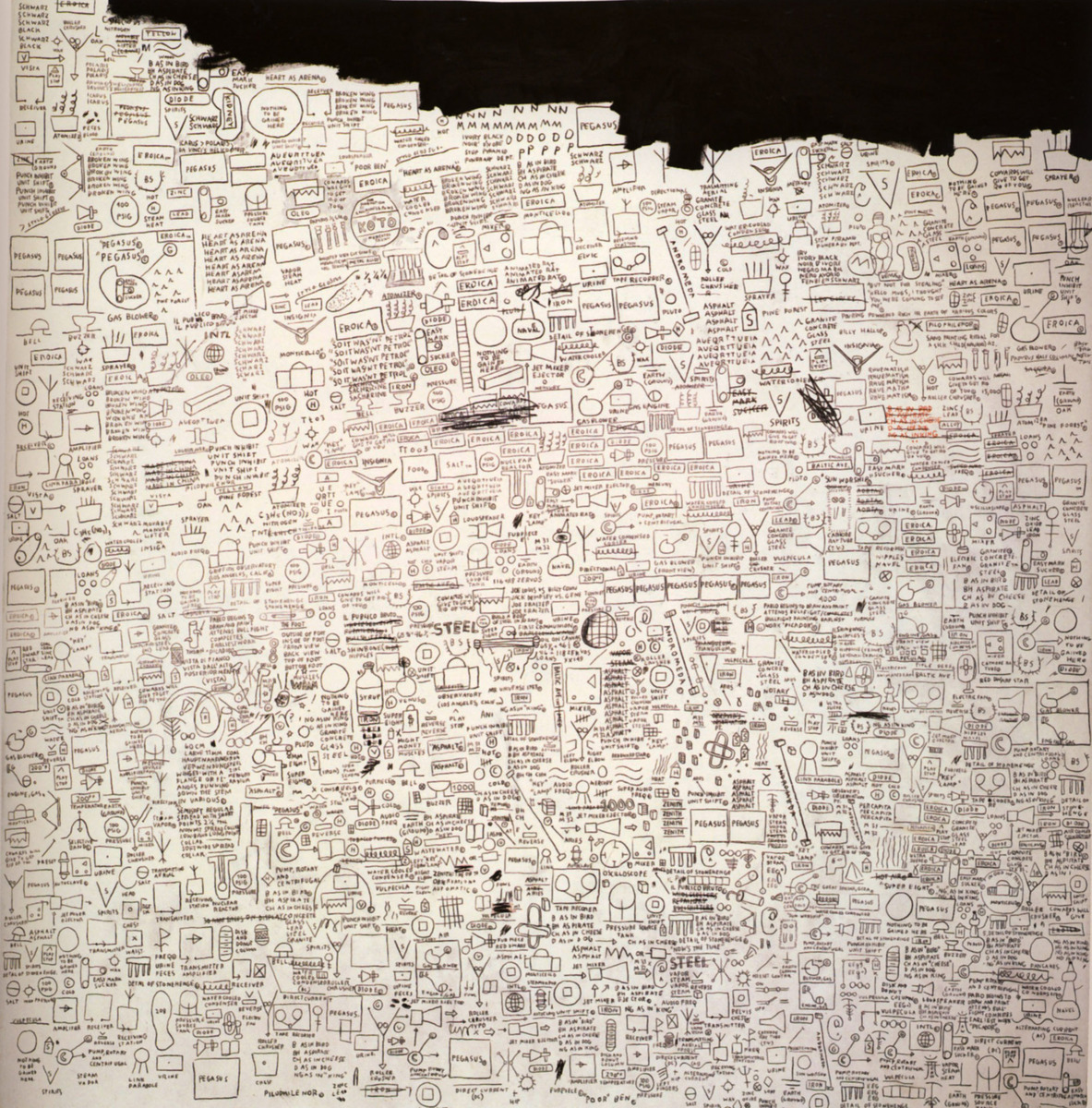 artistbasquiat's tweet photo. Pegasus, 1987 https://t.co/OKgqQQP2JO https://t.co/OqdQNV1Jbl