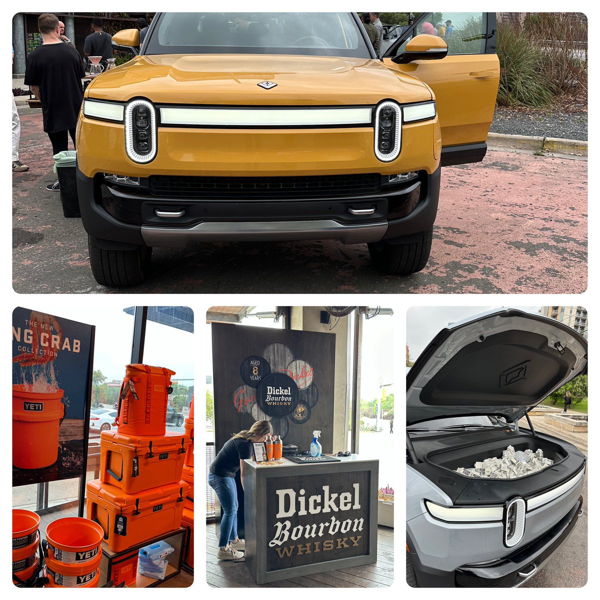 What a #PopUp! @Yeti , @Rivian and George Dickel- all three combined at SXSW . There were so many collabs and creative ideas scattered about the citywide festival. This one was right across the street from our hotel.