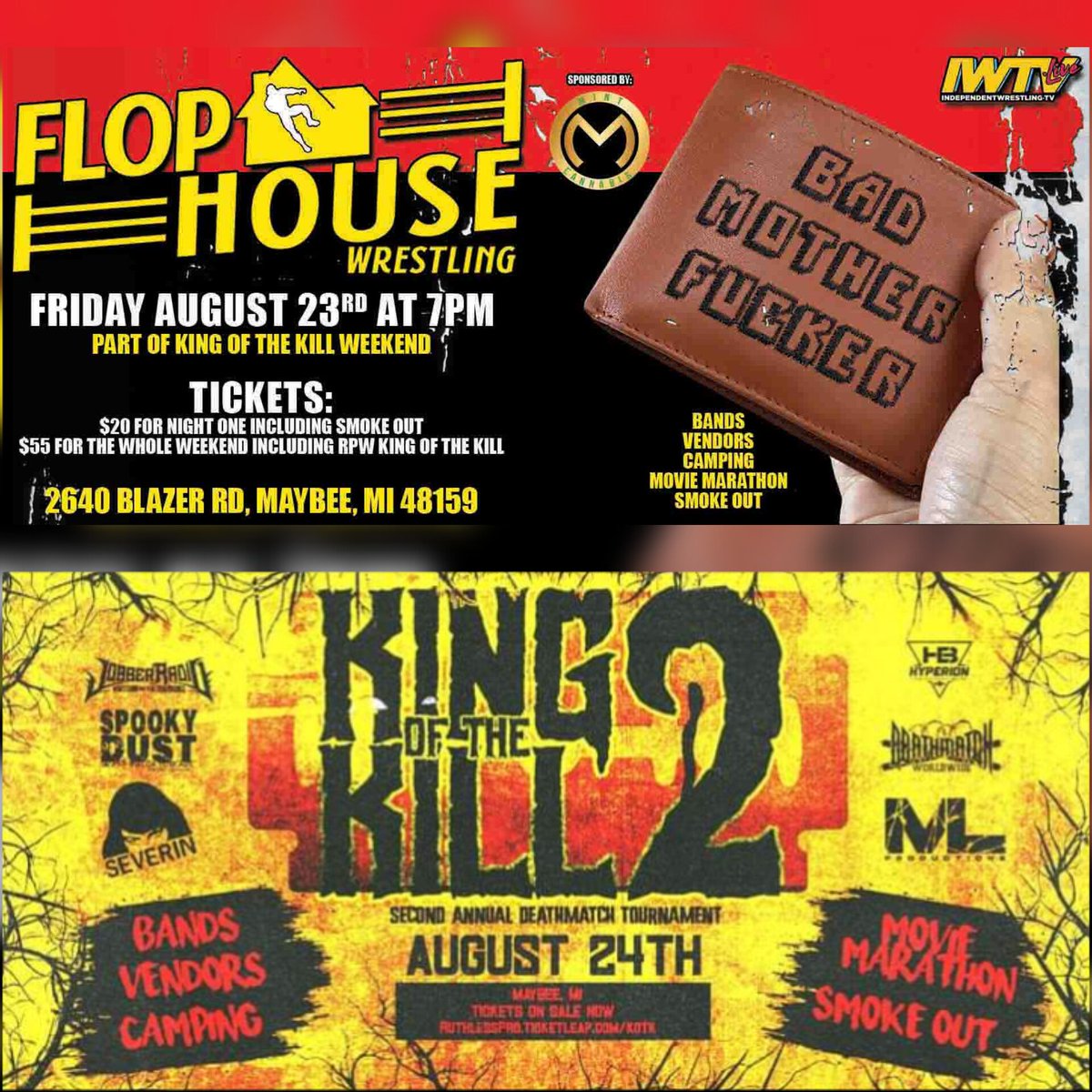 SchwartzyMMHMM's tweet image. It was a very good day for @flophouseAF and @RuthlessPro419 

Slow and steady we just did good work with good people.  We are going to be giving the wrestling community its Woodstock....

Dreams come true