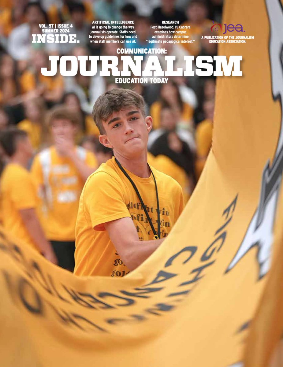 Cover photo of summer issue of JEA's magazine Communication: Journalism Education Today by Maya Ortiz, Kingwood Park High School (Houston). In the mailboxes of members soon. @HumbleISD_KPHS @AejmcS