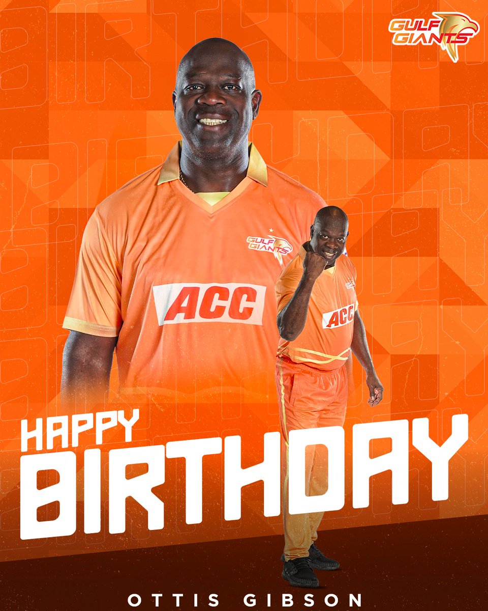 Happy 5⃣5⃣th Birthday to our champion coach, Ottis Gibson! 🩷 Have a great one! 🥳 #GulfGiants #BringItOn #Adani