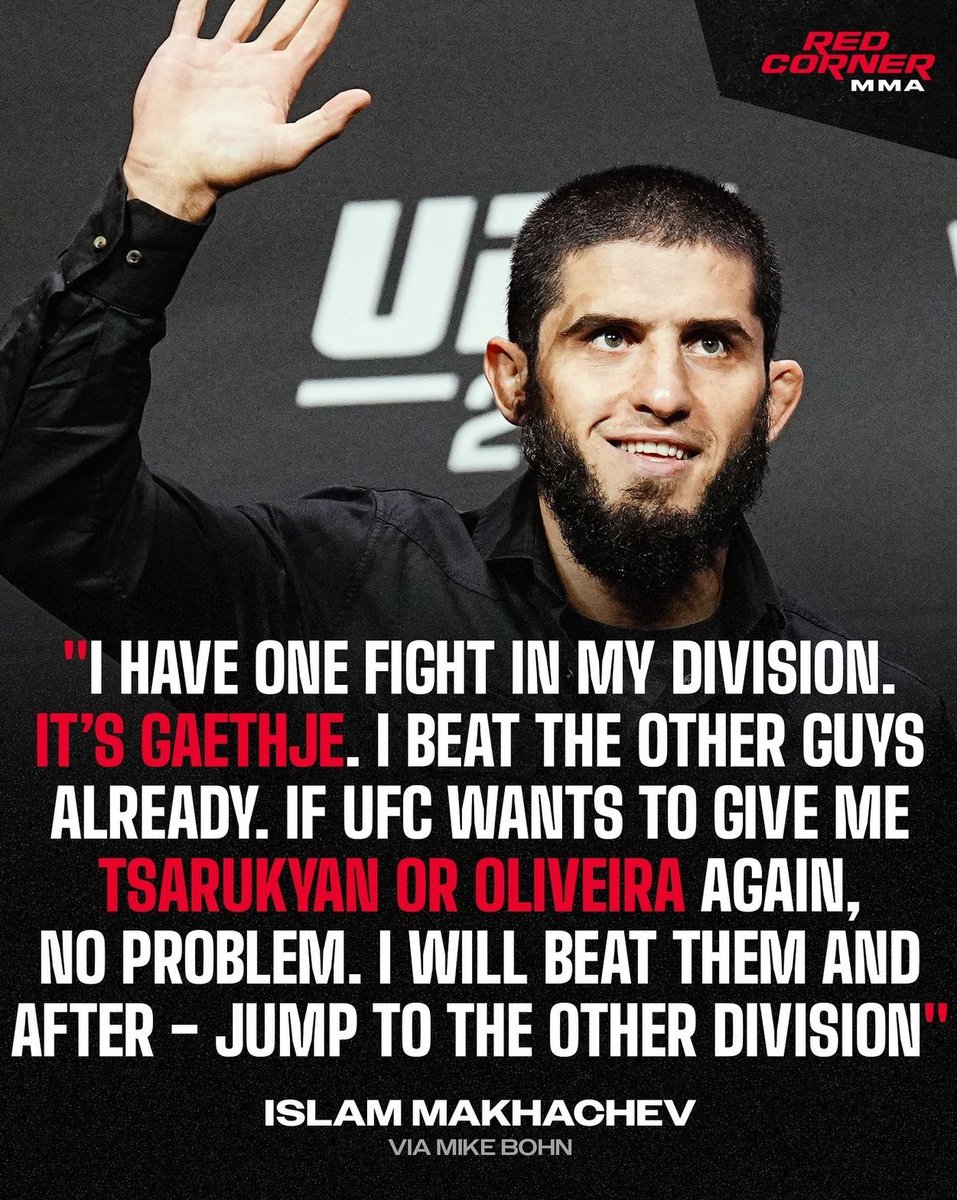 Islam Makhachev has a plan to defeat Justin Gaethje and jump to welterweight division for a second UFC title. 🏆🏆 Can Islam become a double champion? #UFC