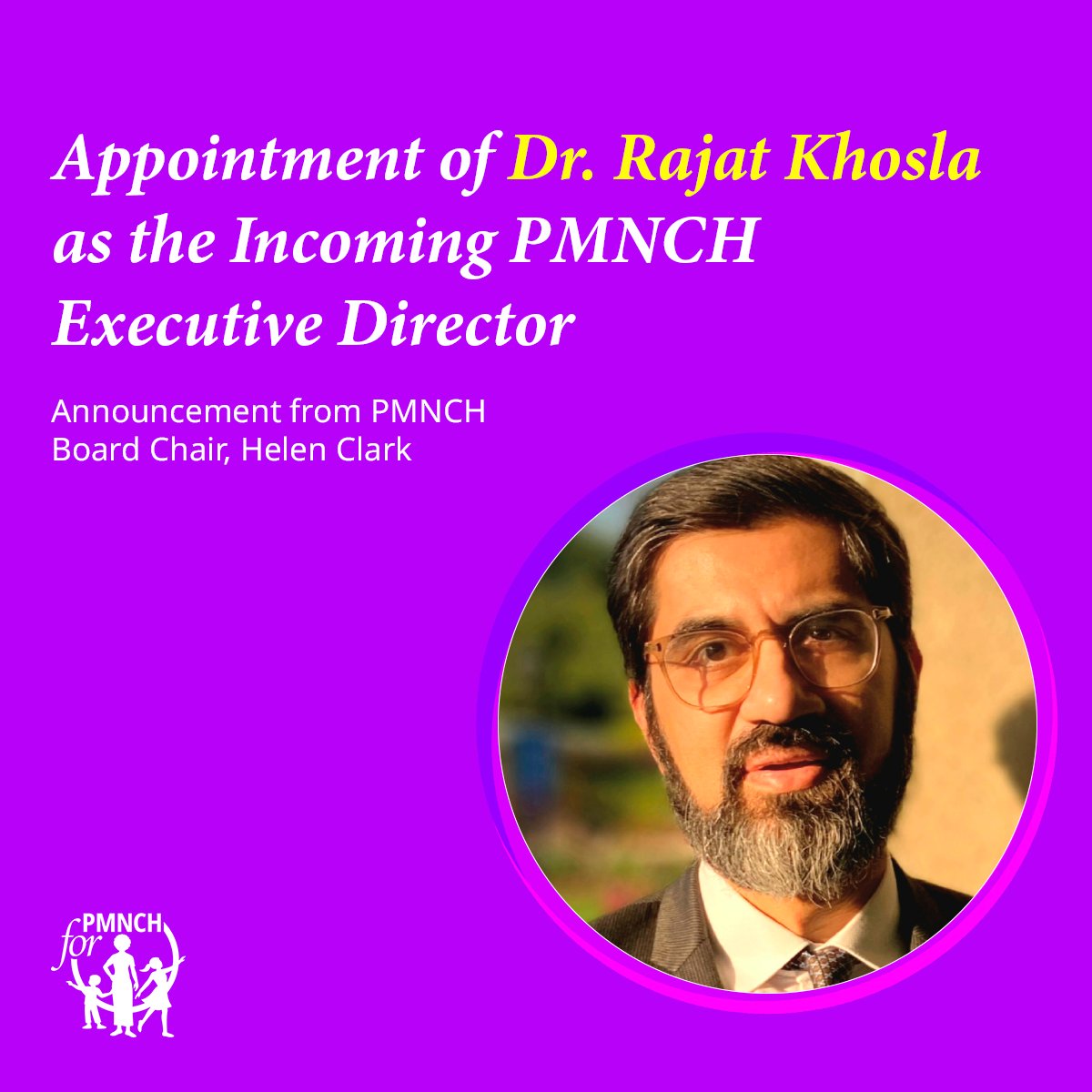 DeserveTweet's tweet photo. @DeserveTweet congratulates Dr @khosla_rajat on his appointment as @PMNCH's new Executive Director. We look forward to working with you to deliver for the well-being of grassroots women, children &amp; adolescents. See announcement by @HelenClarkNZ here:  https://t.co/idjvkbj5KX https://t.co/RgwKwzCDdh