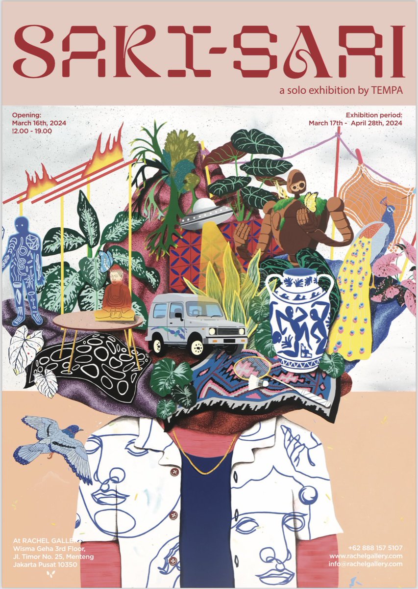 Today is the day! Sampai jumpa sore ini di Rachel Gallery Jakarta 👋, 

SARI-SARI | a solo exhibition by TEMPA