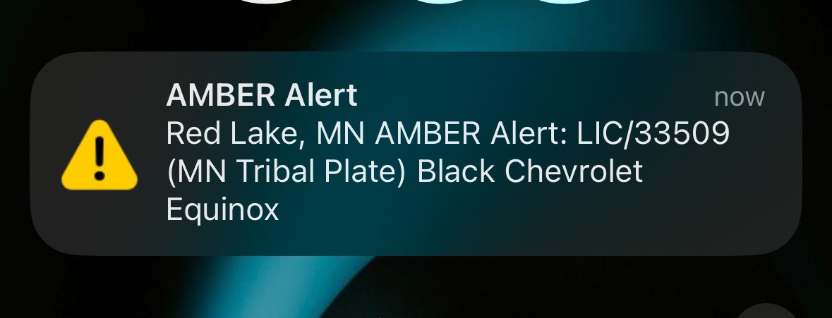 Heads up, Amber Alert in Red Lake Minnesota