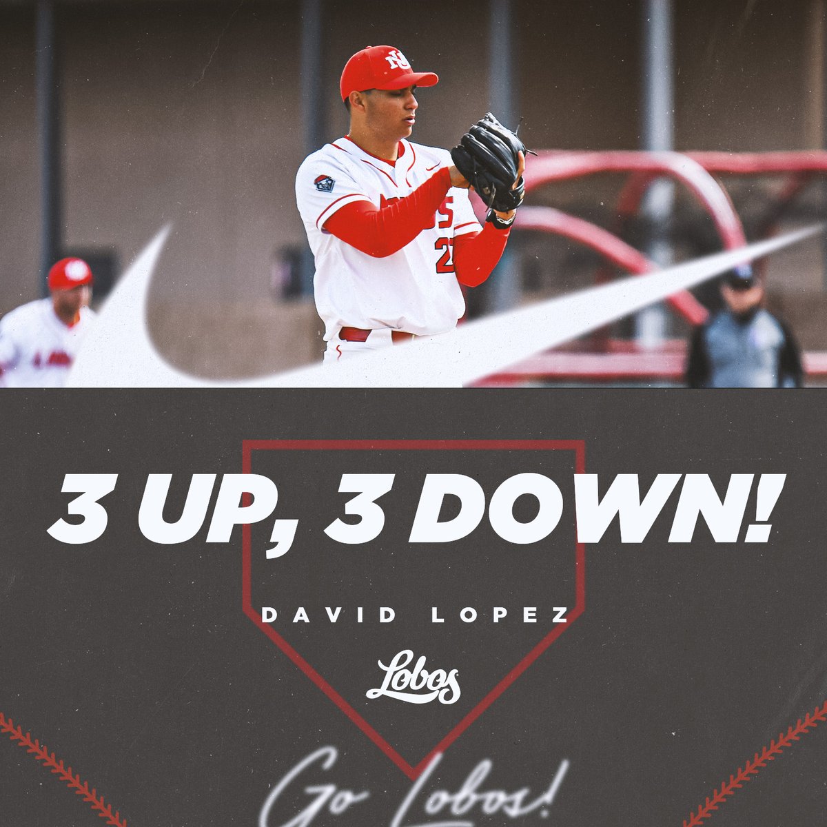 Lopez responds with a 1-2-3 inning in B3! 

Lobos head into T4 trailing by 4.