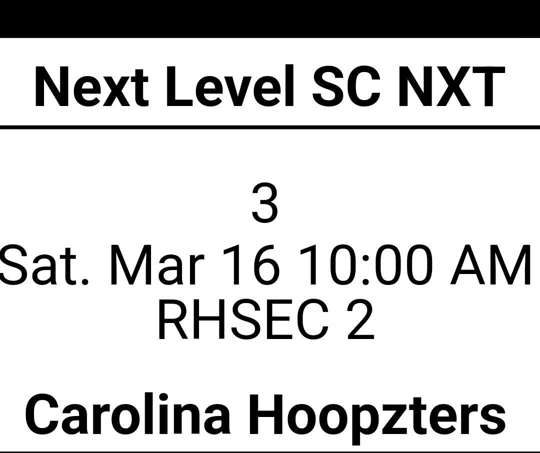 Next Level SC (@thenextlevelsc) on Twitter photo Season kicks off‼️ Come see some of SC's top talent in the Class of '26.... <a href="/quhh5/">Quh’mareon Webb</a> <a href="/littlejohn_mj/">MJ Littlejohn</a> <a href="/twonyoung8/">Antwon Young</a> <a href="/isofamkayle/">Nikayle Hodge</a> <a href="/dr_wr7/">Drew Robertson</a> <a href="/jaden_hb2026/">Jaden Hayden-Barber</a> @DarnellD2026 ...Better get us now.. or else .... It's GO‼️
<a href="/BigShotsGlobal/">BIG SH🏀TS</a> <a href="/PrepHoopsSC/">Prep Hoops South Carolina</a>
<a href="/NxtProHoops/">NXTPRO Hoops</a>
#Getbetter #Mindset Season kicks off‼️ Come see some of SC's top talent in the Class of '26.... <a href="/quhh5/">Quh’mareon Webb</a> <a href="/littlejohn_mj/">MJ Littlejohn</a> <a href="/twonyoung8/">Antwon Young</a> <a href="/isofamkayle/">Nikayle Hodge</a> <a href="/dr_wr7/">Drew Robertson</a> <a href="/jaden_hb2026/">Jaden Hayden-Barber</a> @DarnellD2026 ...Better get us now.. or else .... It's GO‼️
<a href="/BigShotsGlobal/">BIG SH🏀TS</a> <a href="/PrepHoopsSC/">Prep Hoops South Carolina</a>
<a href="/NxtProHoops/">NXTPRO Hoops</a>
#Getbetter #Mindset