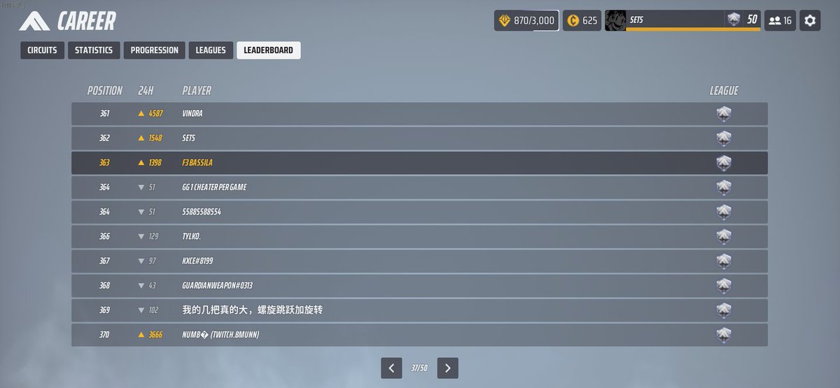 setsfps's tweet image. top 500 woo, cant wait to not hold it because grass