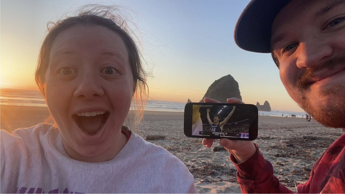 Cheering on <a href="/marquettehigh/">Marquette High School</a> from Cannon Beach Oregon! Let’s go Ryan Meehan #Wiaabb