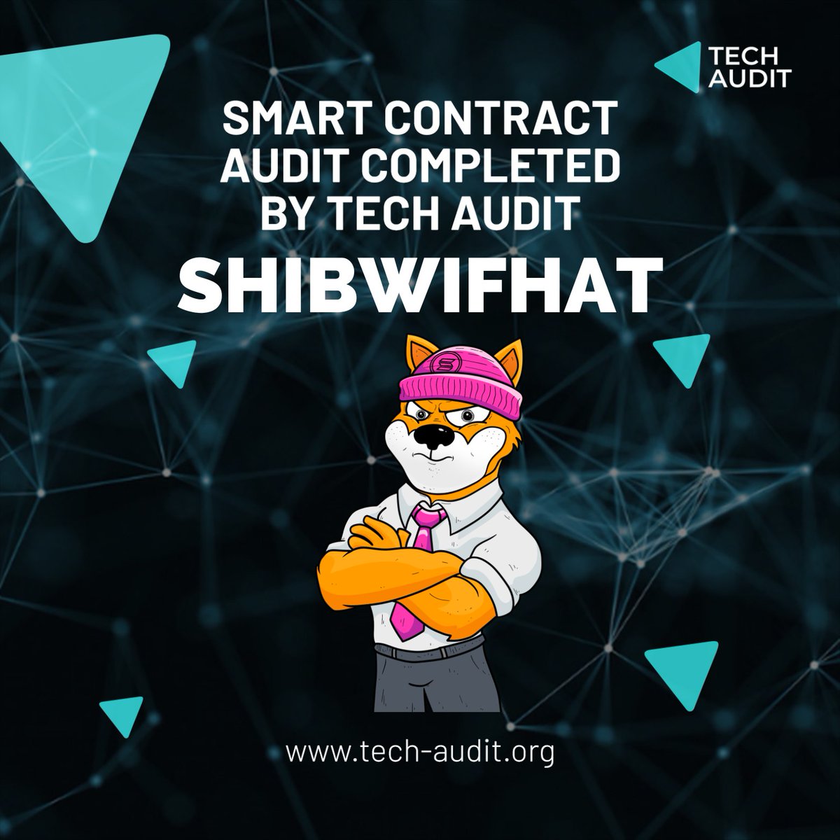 #Shibwifhat contract is now audited by TECH AUDIT. The contract is 100% safe 🔥

Audit link:
github.com/Tech-Audit/Sma…