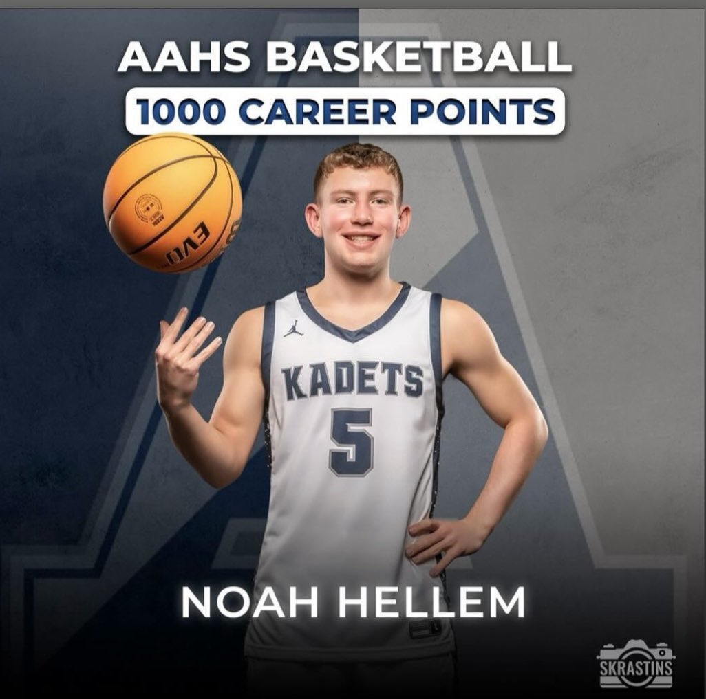 Thanks to Air Academy for the special recognition of @NoahHellem’s remarkable achievement of reaching the 1000-point milestone this season.