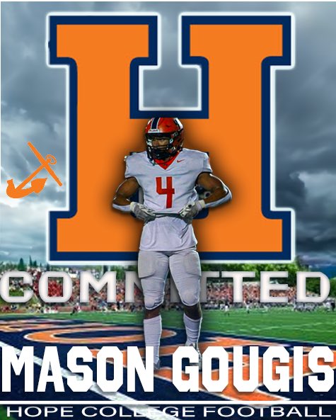 Mason Gougis (@themason06) on Twitter photo Extremely excited and blessed to announce my commitment to <a href="/HopeCollegeFB/">Hope College Football</a> to continue my academic and athletic career.
Huge thanks to <a href="/PStuursm/">Peter Stuursma</a>, <a href="/CoachJArnold4/">Coach Jinks Arnold</a>, <a href="/jacobpardonnet/">Jacob Pardonnet</a>, and <a href="/Coach_HThompson/">Hunter Thompson</a> . Extremely excited and blessed to announce my commitment to <a href="/HopeCollegeFB/">Hope College Football</a> to continue my academic and athletic career.
Huge thanks to <a href="/PStuursm/">Peter Stuursma</a>, <a href="/CoachJArnold4/">Coach Jinks Arnold</a>, <a href="/jacobpardonnet/">Jacob Pardonnet</a>, and <a href="/Coach_HThompson/">Hunter Thompson</a> .