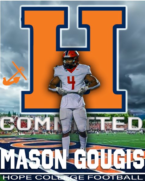 Extremely excited and blessed to announce my commitment to @HopeCollegeFB to continue my academic and athletic career. Huge thanks to @PStuursm, @CoachJArnold4, @jacobpardonnet, and @Coach_HThompson .