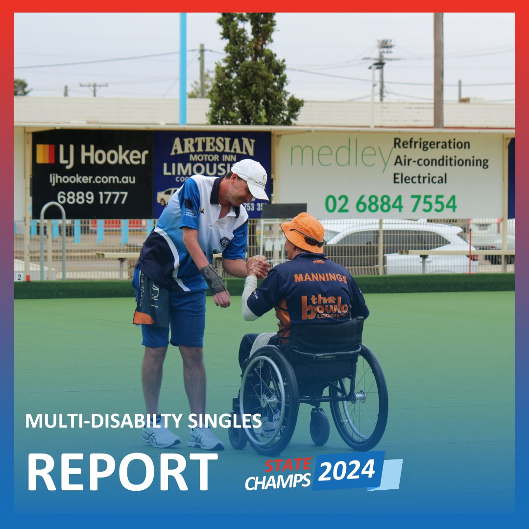 𝙈𝙪𝙡𝙩𝙞-𝘿𝙞𝙨𝙖𝙗𝙞𝙡𝙞𝙩𝙮 𝙎𝙞𝙣𝙜𝙡𝙚𝙨 𝙍𝙚𝙥𝙤𝙧𝙩 🗞

Recap on all the action from the Multi-Disability Singles competition in our report here ⬇
bowlsnsw.com.au/2024/03/16/202…

#BowlsNSWStateChamps