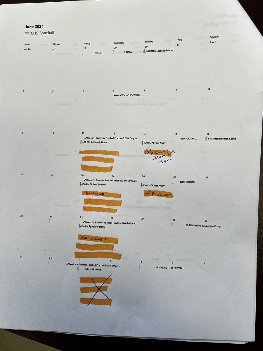 We are hosting 7v7 at our school on the highlighted dates if you are interested in coming let us know. Start time is 4:30 any questions please let us know.