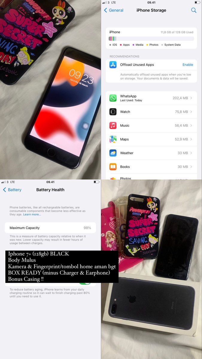 BANTU JUAL 
WTS IPHONE 7+ 
(BLACK) 128GB FREE CASE
Body Mulus, Sinyal Simcard aman, 
Baru bgt service, BH 98% 
BOX ready 
JUAL 2.2jt nego tipis, order by shopee

#zonauang #zonajajan #jualiphone