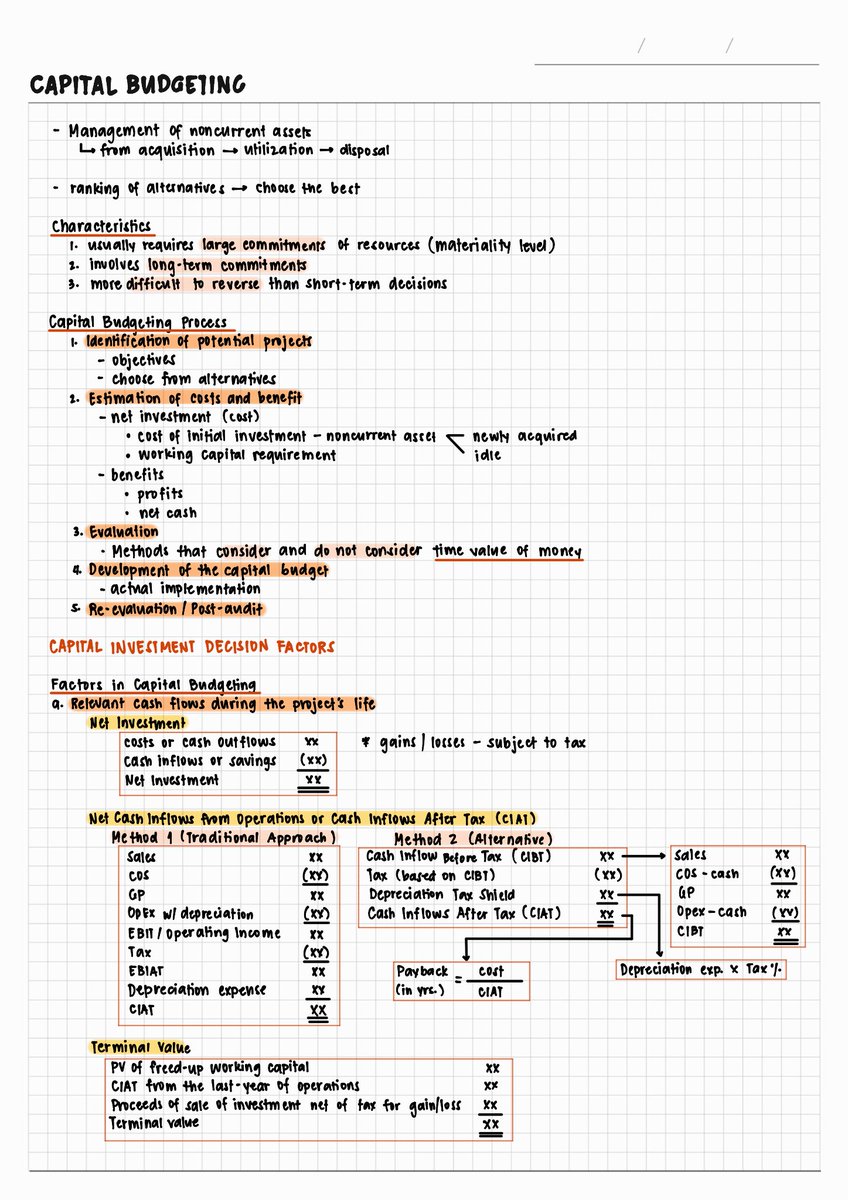 DebitCPATitle's tweet photo. MS: Capital Budgeting (1/2)

#StudytwtMS https://t.co/vOskzXsCNW