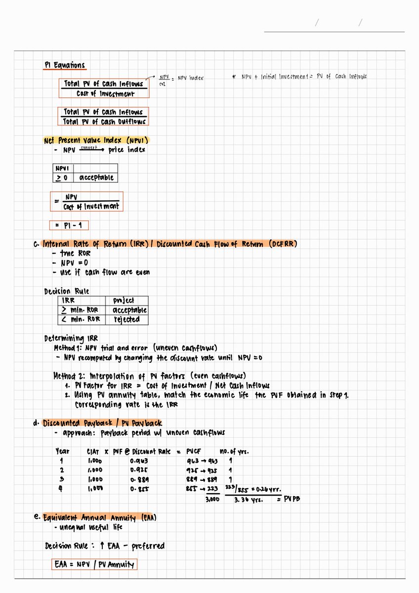 DebitCPATitle's tweet photo. MS: Capital Budgeting (1/2)

#StudytwtMS https://t.co/vOskzXsCNW