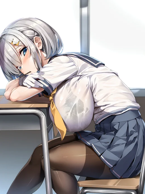 最近温かくなってきましたので、ちょっと透けてる浜風描いてみました。普通衣装の浜風描いたの久々かも…そしてこれ描いてる時に既にパンツとかソケイヴ描きたい欲が…やはりおっぱいだけではパワー不足か…!? 