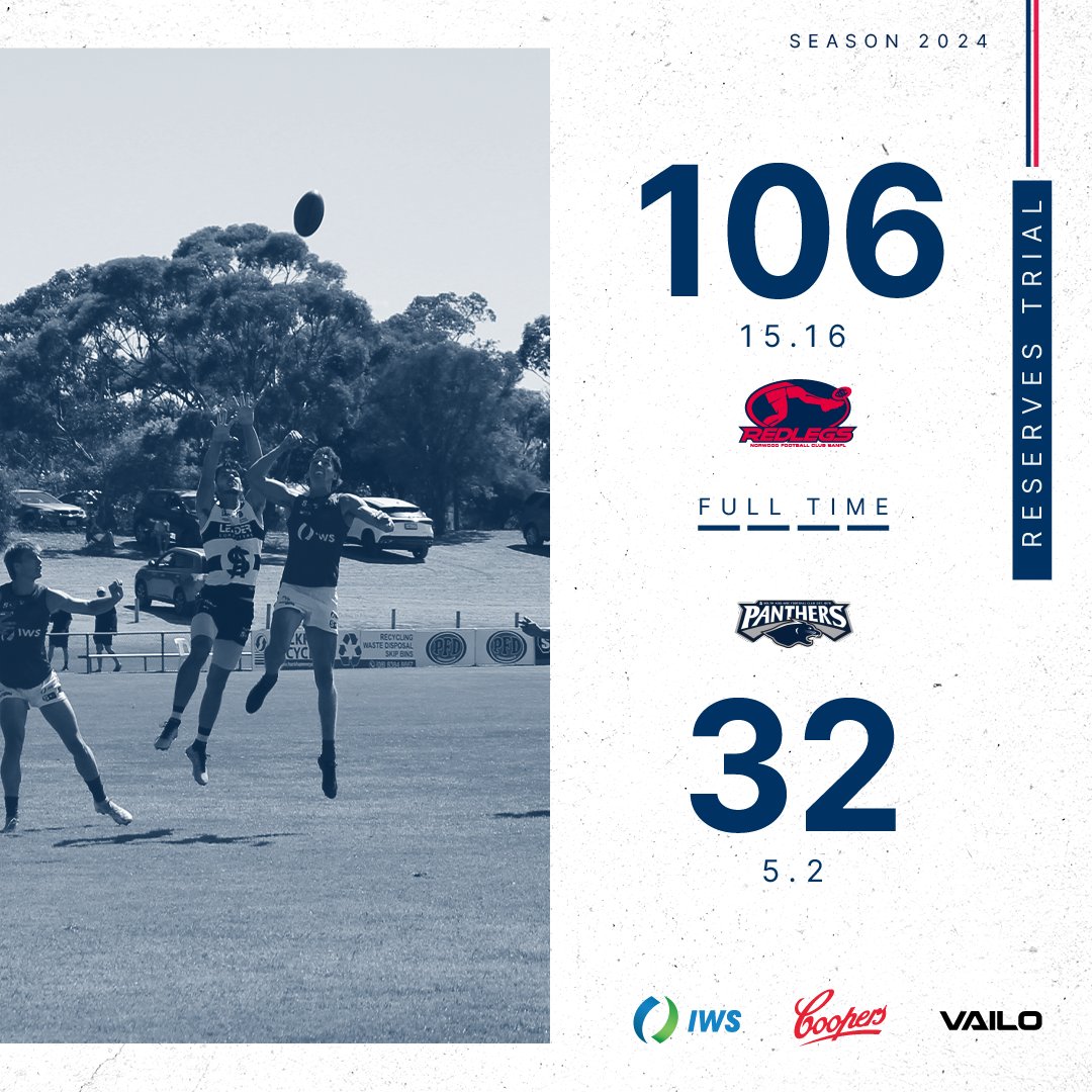 A solid win from our Reserves in their first hit-out of the season 💪

Goals: Lok 2, McLean 2, Weightman 2, Pitt, Pedler, Kent, Gale, M Carroll, Jones, Robinson, Bradford

#RememberMore24
