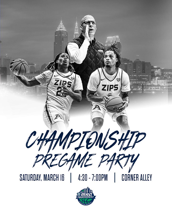 IT’S ON !!!! 📆Saturday, March 16 📍The Corner Alley ⏰ 4:30-7pm 🏀 Tipoff at 7:30 #GoZips l 🦘