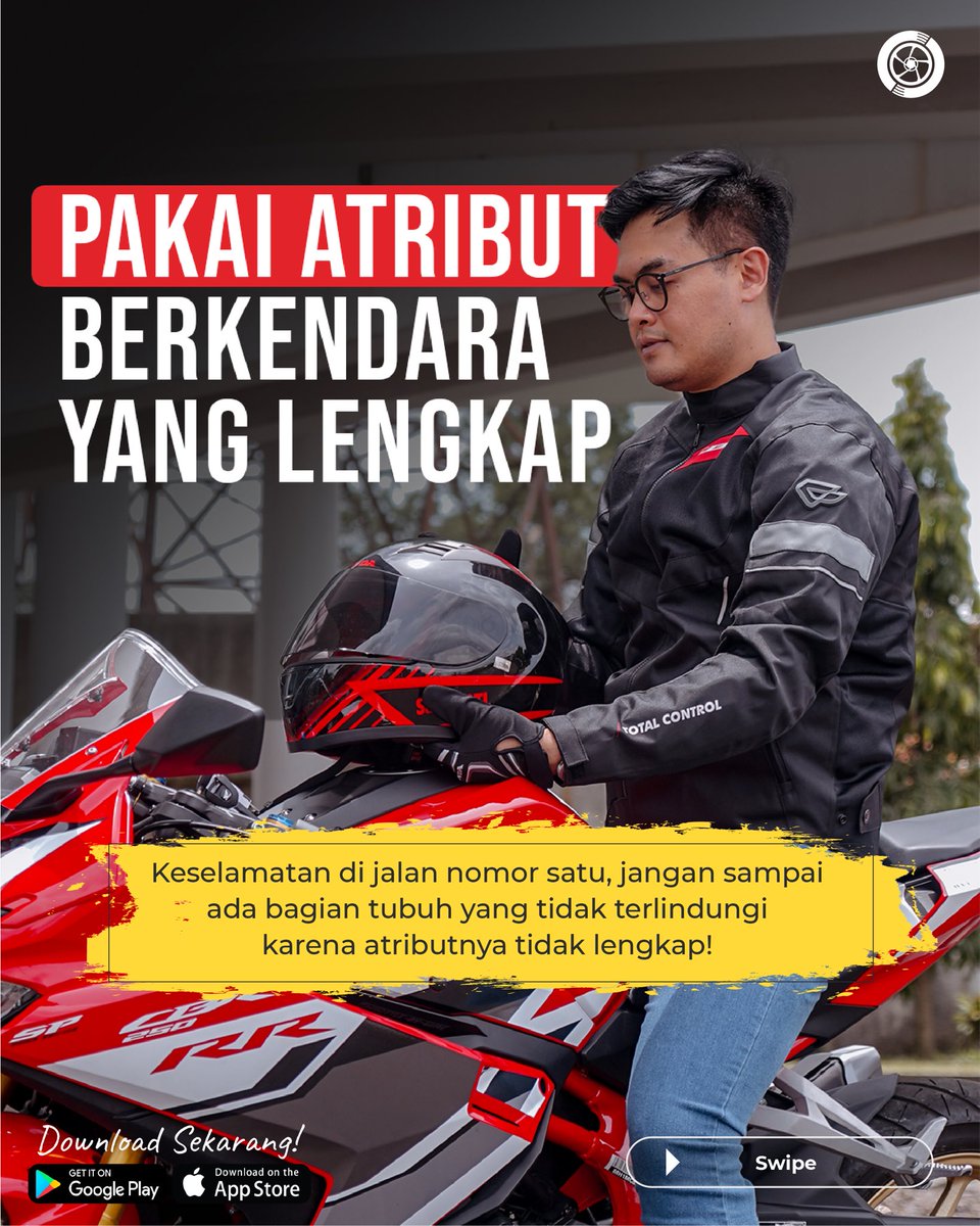 dayaautoapps's tweet image. Kalau sampai miring di jalan harus hati-hati, lho 😤 biar gak miring pas riding, swipe ke kanan ya! 👉🏼