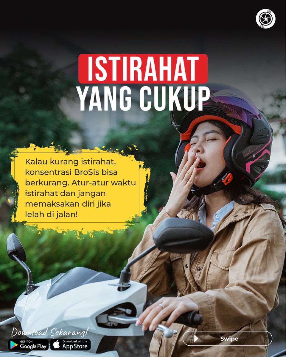 dayaautoapps's tweet image. Kalau sampai miring di jalan harus hati-hati, lho 😤 biar gak miring pas riding, swipe ke kanan ya! 👉🏼