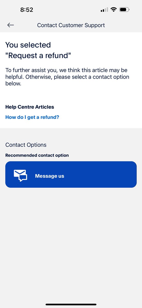 vigneshintwitte's tweet photo. @AskPayPal I have tried that but the paypal app and the site sprint seem to have the option to call, I would have done that if I had seen it. The only option is see is the message us and resolution centre.
Any category I choose will eventually give me message us option only. https://t.co/BVEWQAL2l0