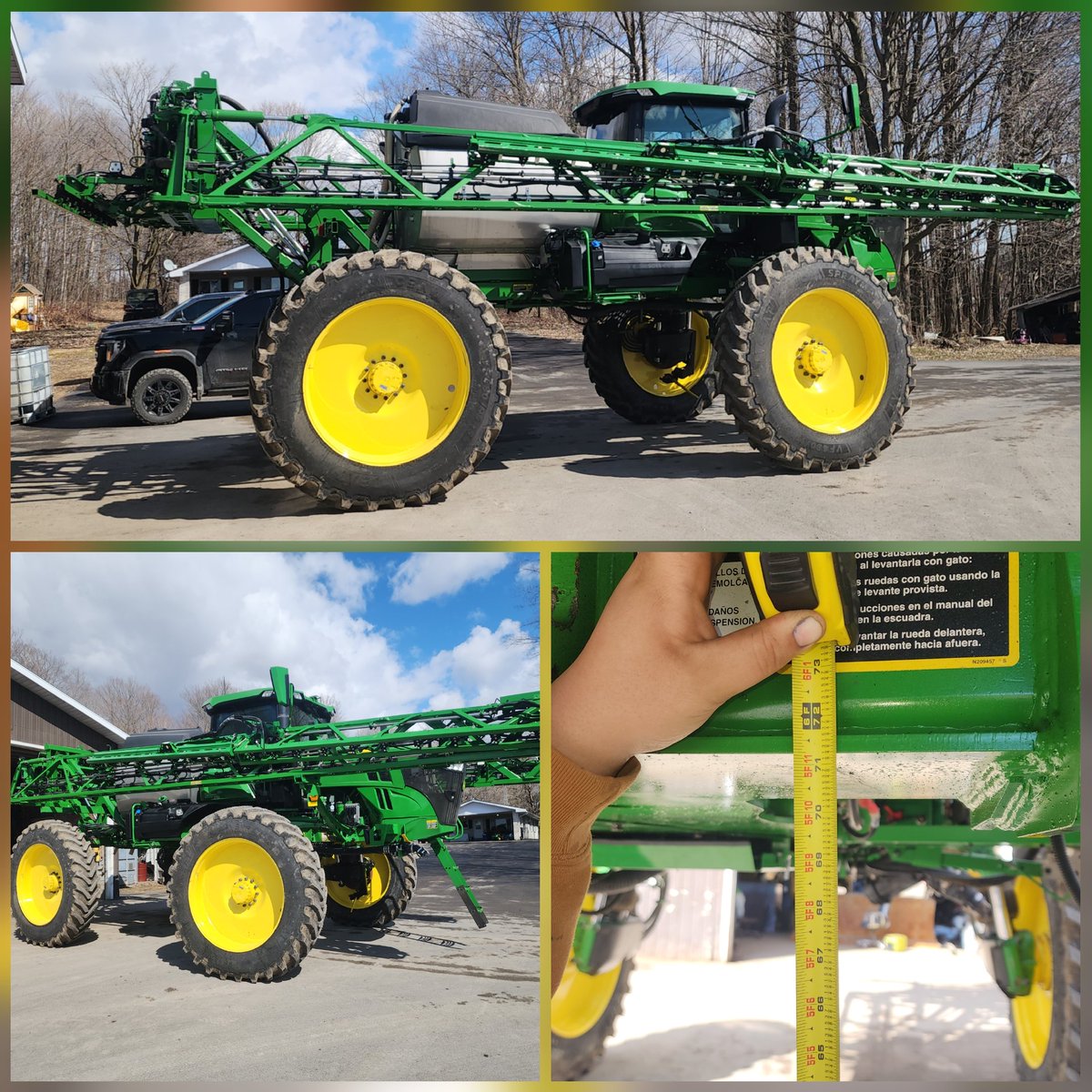 🌱 Check out these massive 90' tires Vf480/95R54 Ceats we just installed on a @JohnDeere 600R for a @PremierEquip1 customer @Wilsonfarmgrain! Talk about impressive! 🚜💨 

#BigTires @CEATtyres @Tirecraft #sprayer #ontag #cdnag #Plant24 @OntarioSoilCrop @OPACA_net #ontariofarmers